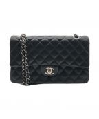CHANELシャネル）の古着「ダブルフラップマトラッセ」｜ブラック