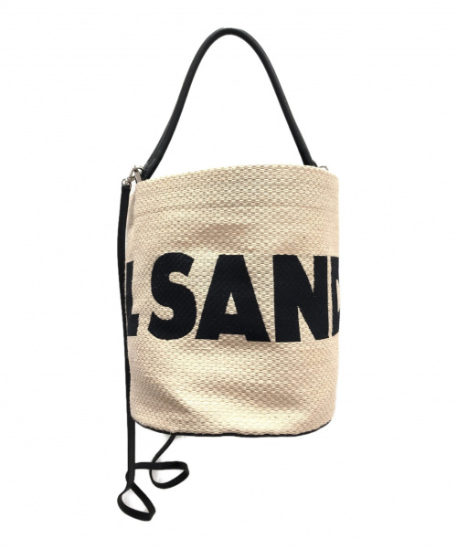 JIL SANDER（ジルサンダー）JIL SANDER (ジルサンダー) バケツバスケット2wayバッグ ベージュ×ブラック サイズ:-の古着・服飾アイテム