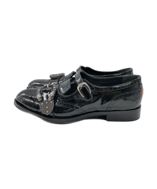 GUCCI（グッチ）GUCCI (グッチ) QUEERCORE BROGUE MONK SHOE ブラック サイズ:7 1/2 QUEERCORE BROGUE MONK SHOEの古着・服飾アイテム