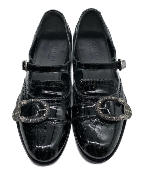 GUCCI（グッチ）GUCCI (グッチ) QUEERCORE BROGUE MONK SHOE ブラック サイズ:7 1/2 QUEERCORE BROGUE MONK SHOEの古着・服飾アイテム