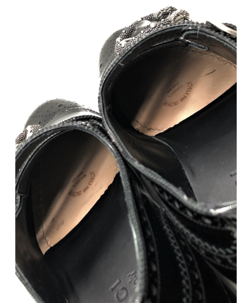 GUCCI（グッチ）GUCCI (グッチ) QUEERCORE BROGUE MONK SHOE ブラック サイズ:7 1/2 QUEERCORE BROGUE MONK SHOEの古着・服飾アイテム