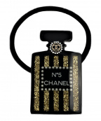 CHANELシャネル）の古着「N5パフュームモチーフヘアゴム」｜ブラック×ゴールド