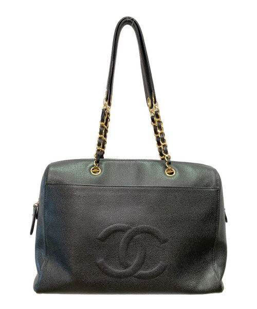 CHANEL（シャネル）CHANEL (シャネル) チェーントートバッグ ブラックの古着・服飾アイテム