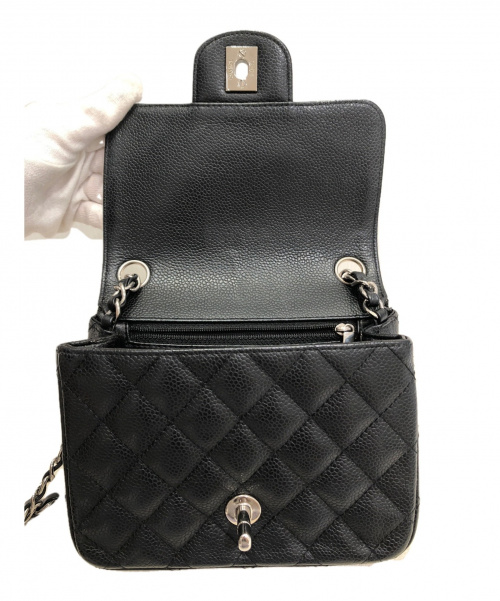 CHANEL（シャネル）CHANEL (シャネル) ミニマトラッセ ブラック サイズ:- キャビアスキン　シルバー金具の古着・服飾アイテム