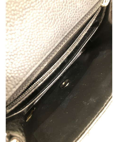 CHANEL（シャネル）CHANEL (シャネル) ミニマトラッセ ブラック サイズ:- キャビアスキン　シルバー金具の古着・服飾アイテム