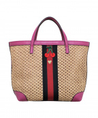 GUCCIグッチ）の古着「カゴバッグ」｜ベージュ×ピンク