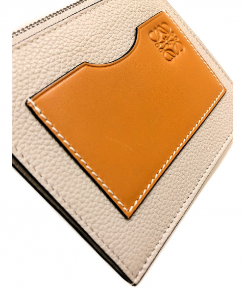 LOEWE（ロエベ）LOEWE (ロエベ) コインカードホルダー ライトオーツ×ハニー サイズ:- フラグメントケースの古着・服飾アイテム