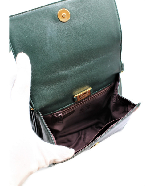LOEWE（ロエベ）LOEWE (ロエベ) 2WAYショルダーバッグ グリーン サイズ:- ヴィンテージ ナッパレザーの古着・服飾アイテム