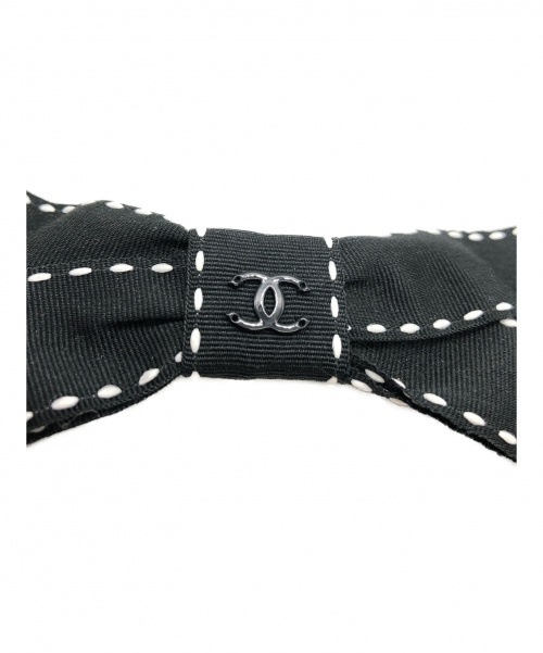 CHANEL（シャネル）CHANEL (シャネル) リボンバレッタ ブラック サイズ:-の古着・服飾アイテム