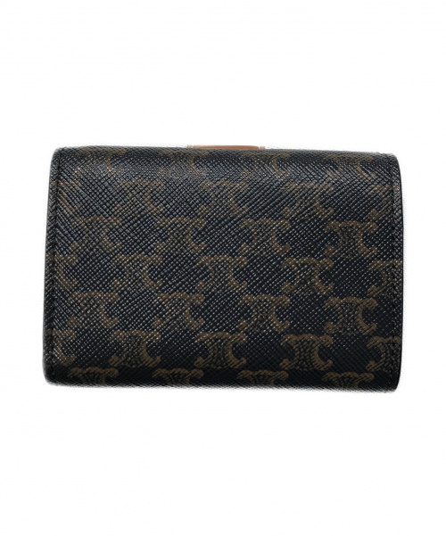 CELINE（セリーヌ）CELINE (セリーヌ) フォールテッドコンパクトウォレット ブラウン サイズ:- トリオンフの古着・服飾アイテム