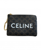 CELINEセリーヌ）の古着「フック付きカード＆コインポーチ」｜ブラウン