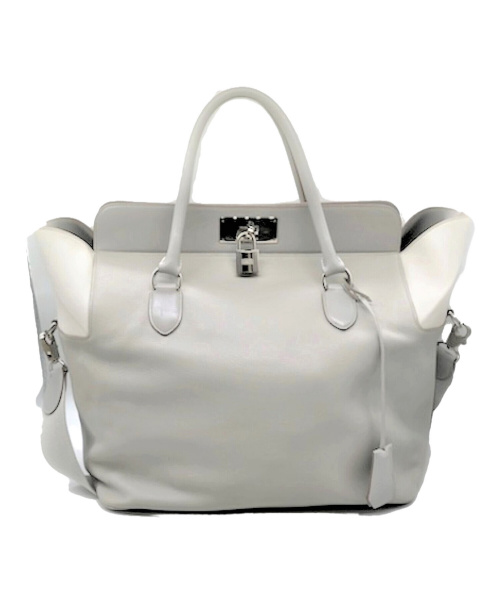 HERMES（エルメス）HERMES (エルメス) ツールボックス33 ホワイト×グレー サイズ:33の古着・服飾アイテム