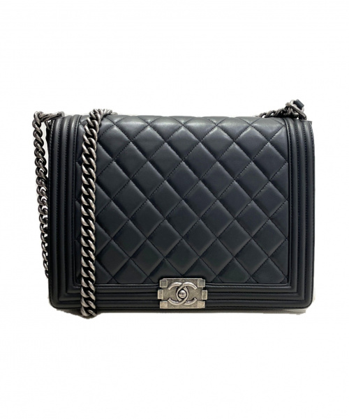 CHANEL（シャネル）CHANEL (シャネル) ボーイシャネル ブラック サイズ:30 シルバー金具の古着・服飾アイテム