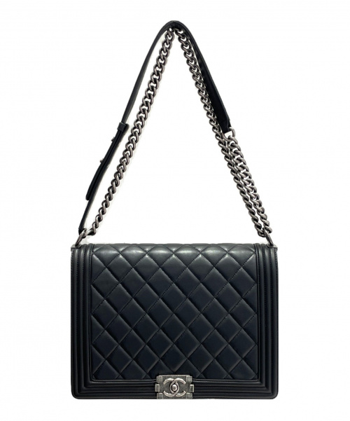 CHANEL（シャネル）CHANEL (シャネル) ボーイシャネル ブラック サイズ:30 シルバー金具の古着・服飾アイテム