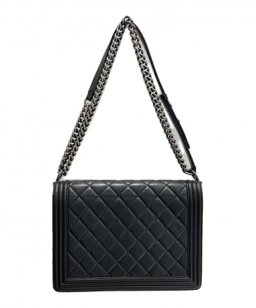 CHANEL（シャネル）CHANEL (シャネル) ボーイシャネル ブラック サイズ:30 シルバー金具の古着・服飾アイテム