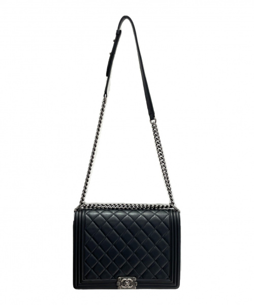 CHANEL（シャネル）CHANEL (シャネル) ボーイシャネル ブラック サイズ:30 シルバー金具の古着・服飾アイテム