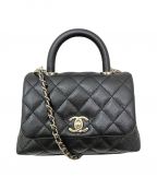 CHANELシャネル）の古着「トップハンドルミニ」｜ブラック