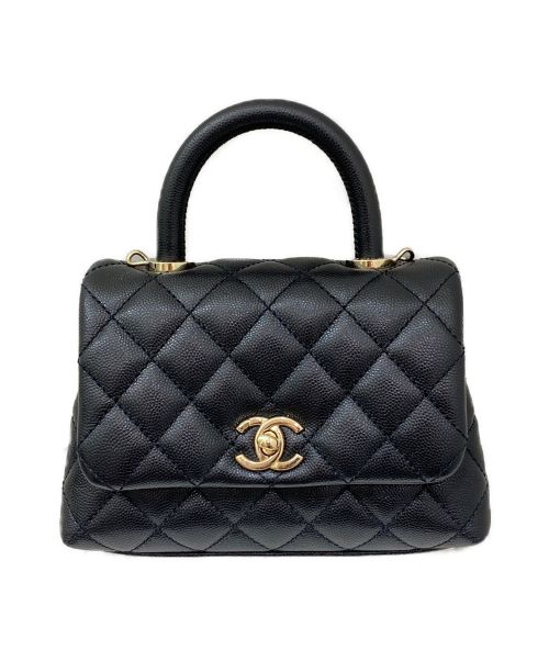 CHANEL（シャネル）CHANEL (シャネル) トップハンドルミニ ブラック サイズ:-の古着・服飾アイテム