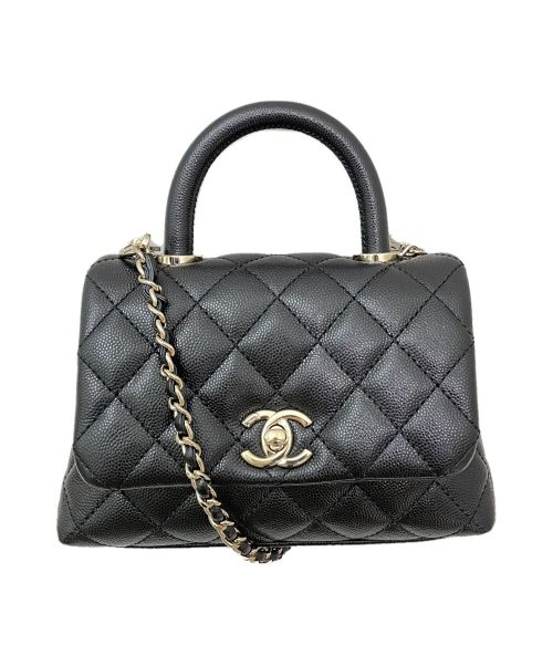 CHANEL（シャネル）CHANEL (シャネル) トップハンドルミニ ブラック サイズ:-の古着・服飾アイテム