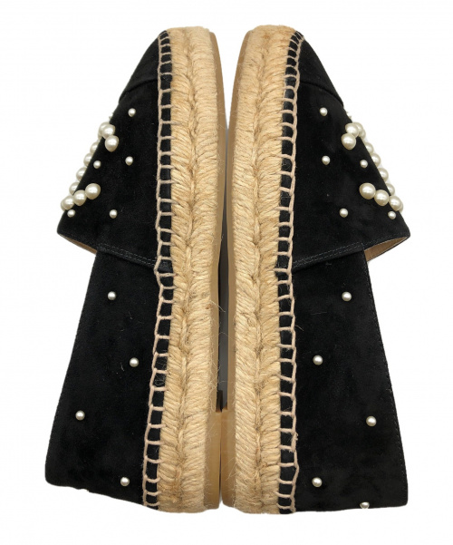 CHANEL（シャネル）CHANEL (シャネル) パールココマークエスパドリーユ ブラック サイズ:37 G29762の古着・服飾アイテム