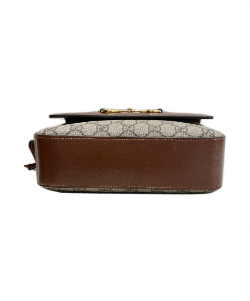 GUCCI（グッチ）GUCCI (グッチ) ホースビット1955スモールショルダーバッグ ブラウン×ベージュ サイズ:- ＧＧスプリームキャンバスの古着・服飾アイテム