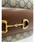 中古・古着 GUCCI (グッチ) ホースビット1955スモールショルダーバッグ ブラウン×ベージュ サイズ:- ＧＧスプリームキャンバス：99800円
