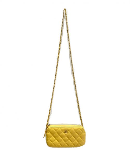 CHANEL（シャネル）CHANEL (シャネル) ウォレットチェーンバッグ イエロー サイズ:-の古着・服飾アイテム