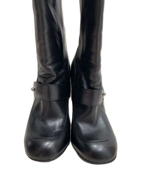 CHANEL（シャネル）CHANEL (シャネル) ターンロックロングブーツ ブラック サイズ:38の古着・服飾アイテム