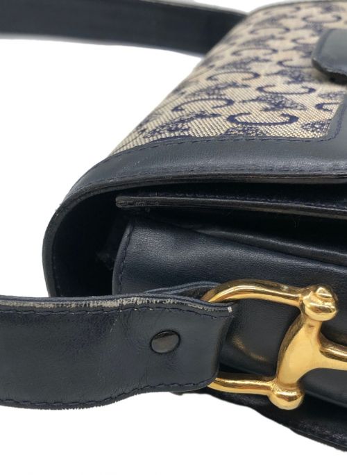 CELINE（セリーヌ）CELINE (セリーヌ) 馬車金具Cマカダム ショルダーバッグ ネイビー サイズ:-の古着・服飾アイテム