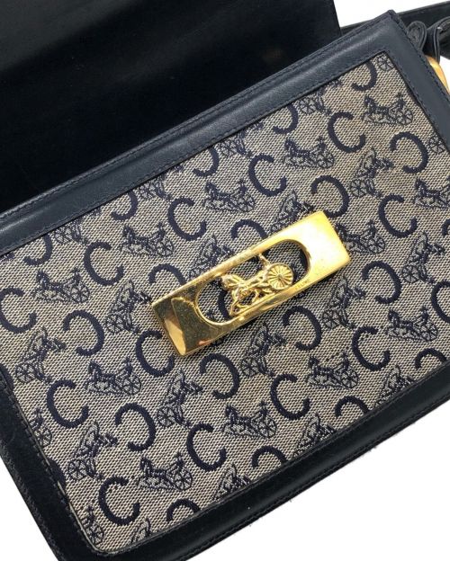 CELINE（セリーヌ）CELINE (セリーヌ) 馬車金具Cマカダム ショルダーバッグ ネイビー サイズ:-の古着・服飾アイテム