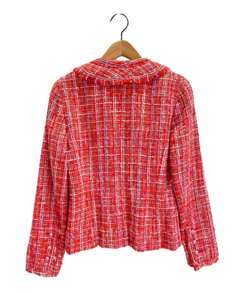 CHANEL（シャネル）CHANEL (シャネル) ツイードジャケット レッド サイズ:36 04Pの古着・服飾アイテム