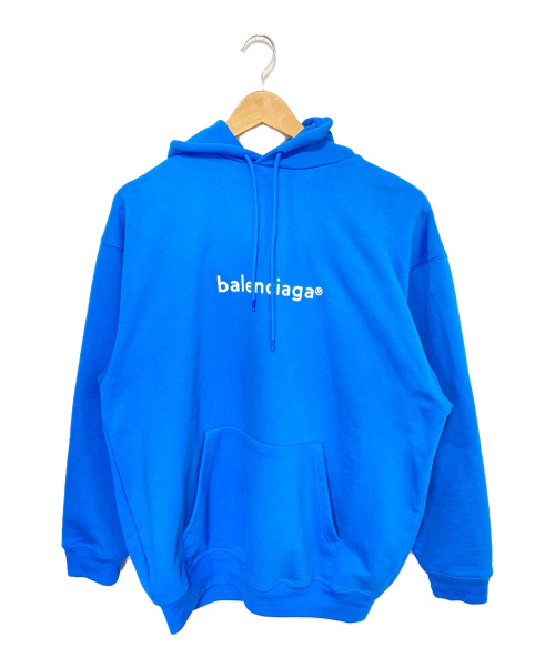 BALENCIAGA（バレンシアガ）BALENCIAGA (バレンシアガ) COPYRIGHT MEDIUM FIT Hoodie/ ブルー サイズ:Sの古着・服飾アイテム