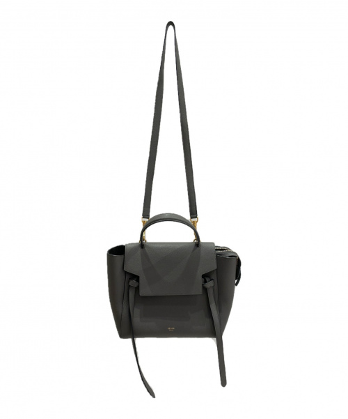 CELINE（セリーヌ）CELINE (セリーヌ) ベルトバッグ グレー サイズ:マイクロの古着・服飾アイテム