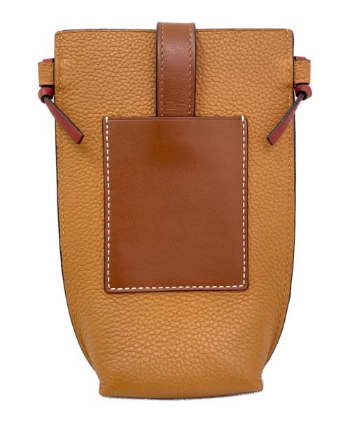 LOEWE（ロエベ）LOEWE (ロエベ) ポケット　スモールショルダーポーチ ブラウン サイズ:-の古着・服飾アイテム