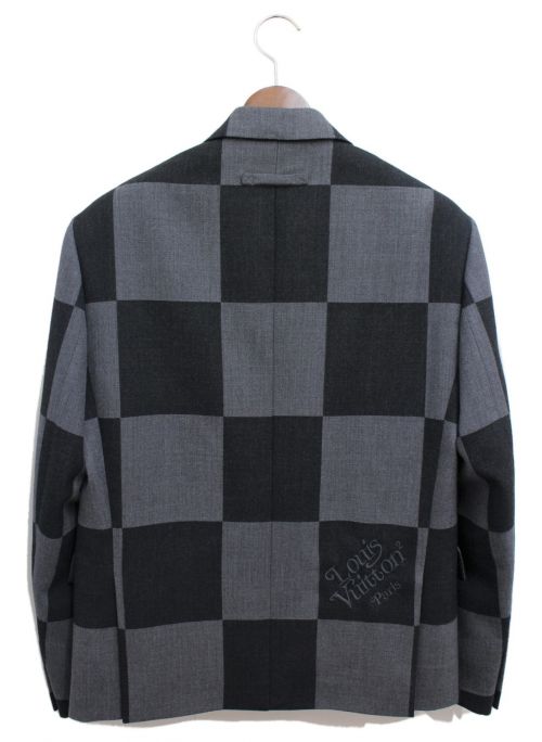 LOUIS VUITTON（ルイ ヴィトン）LOUIS VUITTON (ルイ ヴィトン) 20AW ×NIGO ジャイアントダミエジャケット グレー サイズ:48の古着・服飾アイテム
