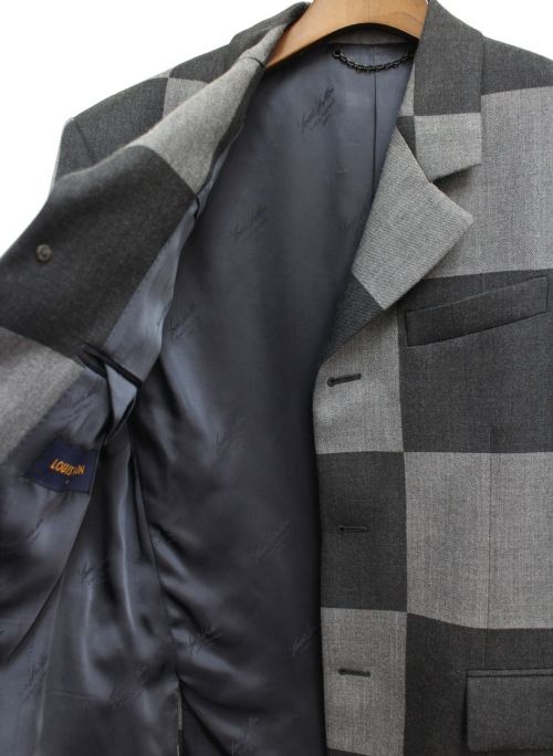 LOUIS VUITTON（ルイ ヴィトン）LOUIS VUITTON (ルイ ヴィトン) 20AW ×NIGO ジャイアントダミエジャケット グレー サイズ:48の古着・服飾アイテム