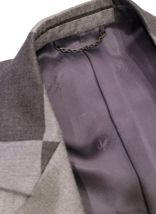 LOUIS VUITTON（ルイ ヴィトン）LOUIS VUITTON (ルイ ヴィトン) 20AW ×NIGO ジャイアントダミエジャケット グレー サイズ:48の古着・服飾アイテム
