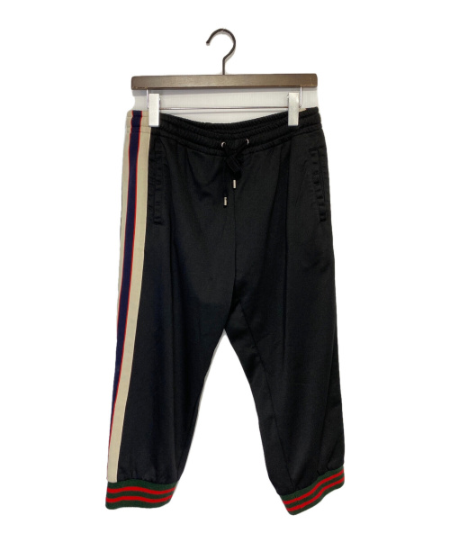 GUCCI（グッチ）GUCCI (グッチ) サイドロゴトラックパンツ ブラック サイズ:Ｍの古着・服飾アイテム