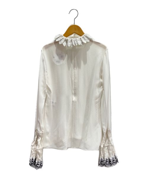 Chloe（クロエ）Chloe (クロエ) フリルブラウス ホワイト サイズ:36 未使用品の古着・服飾アイテム