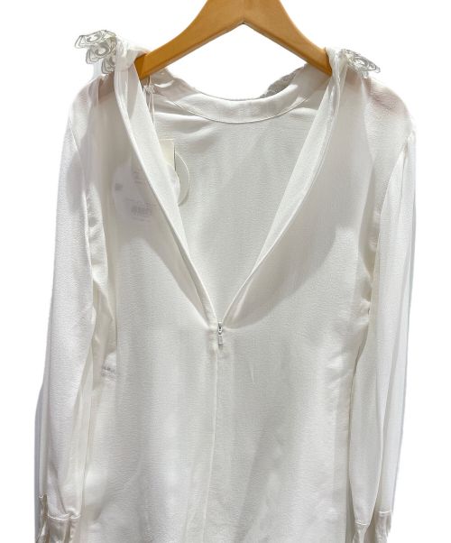 Chloe（クロエ）Chloe (クロエ) フリルブラウス ホワイト サイズ:36 未使用品の古着・服飾アイテム