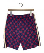 GUCCIグッチ）の古着「GGジャガードショートパンツ」｜ネイビー
