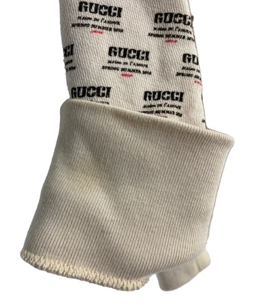 GUCCI（グッチ）GUCCI (グッチ) スタンプロゴパーカー アイボリー サイズ:Ｍの古着・服飾アイテム