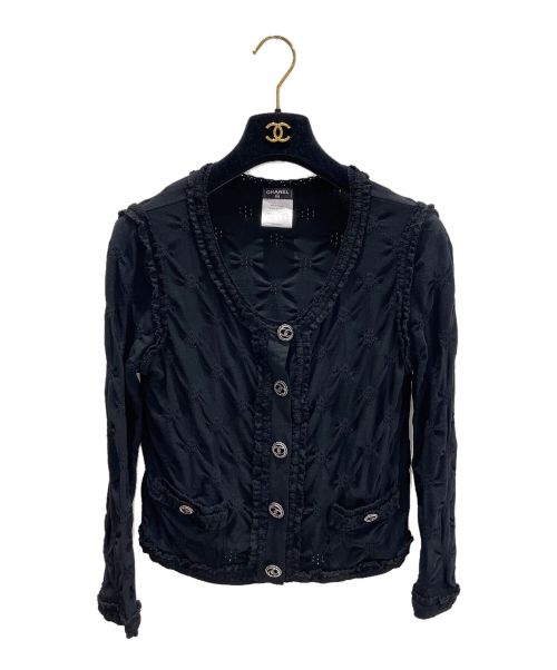 CHANEL（シャネル）CHANEL (シャネル) ココボタンアンサンブルカーディガン ブラック サイズ:38の古着・服飾アイテム
