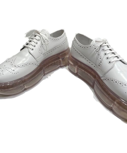 PRADA（プラダ）PRADA (プラダ) ウィングチップエアソールシューズ ホワイト サイズ:37 未使用品の古着・服飾アイテム