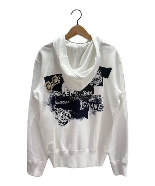 CHANEL（シャネル）CHANEL (シャネル) グラフティロゴジップアップパーカー  ホワイト サイズ:XSの古着・服飾アイテム