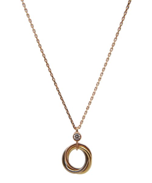 Cartier（カルティエ）Cartier (カルティエ) トリニティ1Pダイヤネックレス サイズ:-の古着・服飾アイテム