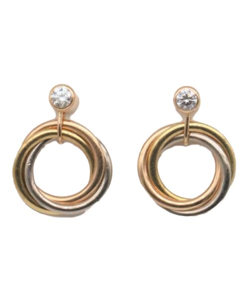 Cartier（カルティエ）Cartier (カルティエ) トリニティ1Pダイヤピアス サイズ:-の古着・服飾アイテム