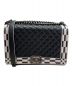 CHANEL（シャネル）の古着「チェッカーボードトリムバッグ」｜ブラック×ホワイト