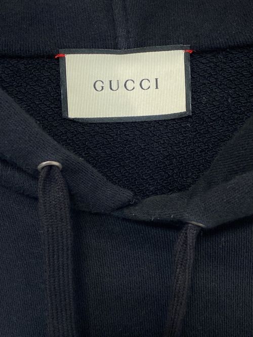 GUCCI（グッチ）GUCCI (グッチ) ロゴパーカー ブラック サイズ:Ｍの古着・服飾アイテム