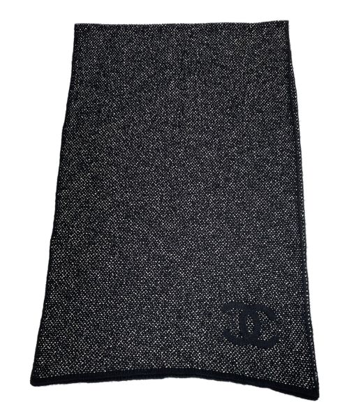 CHANEL（シャネル）CHANEL (シャネル) ココマークツイードストール ブラック サイズ:-の古着・服飾アイテム